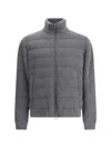 Herno Wool Bomber Jacket In Gray