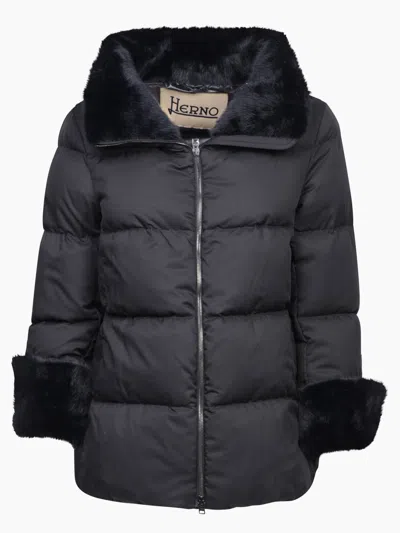Herno Polar-tech Down Jacket In Black