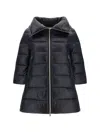 Herno Black High Neck Down Jacket In Black