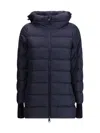 Herno Hooded Quilted Nylon Jacket In Blue