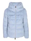 Herno Faux-fur Padded Jacket In Blue