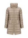 Herno High-collar Quilted Jacket In Gray