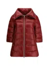 Herno Midi Down Jacket In Red