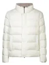 Herno Bomber Jacket In Arendelle And Faux Fur In White