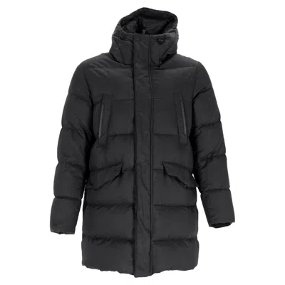 Herno Down Jackets With Pockets In Black Polyester