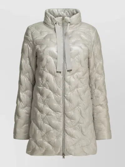 Herno Down Long Parka Coat In Brown