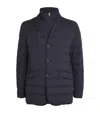 Herno La Giacca Water Resistant Down Blazer With Removable Bib In Navy