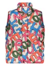 Herno Colored Winter Vest With Logo Print In Multi