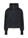 Herno Black High Neck Double-slider Zip Polyamide Jacket In Black