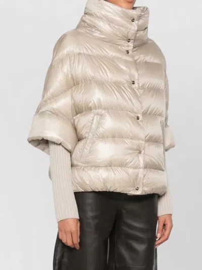 Herno Down Puffer Coat In Neutral