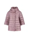 Herno Down Puffer Jacket In Lightweight Polyamide In Pink