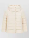 Herno Down Satin Puffer Jacket In Neutral
