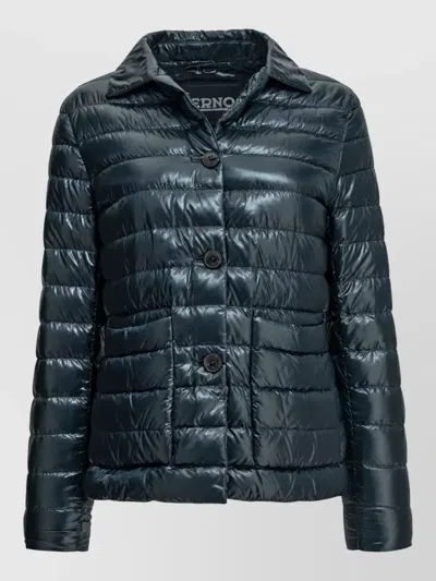 Herno Down Short Parka Coat In Green