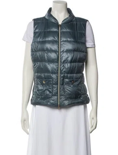 Pre-owned Herno Down Vest In Blue