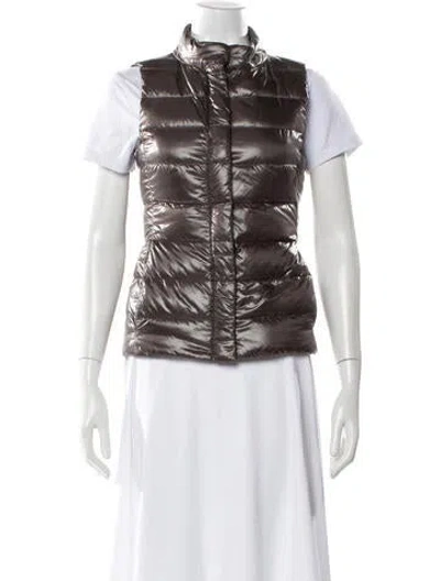 Pre-owned Herno Down Vest In Gray