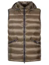 Herno Hooded Down Jacket In Brown