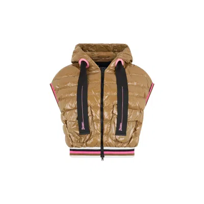 Herno Down Vest Jacket In Brown