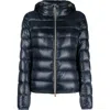 Herno Down-feather Padded Jacket In Blue