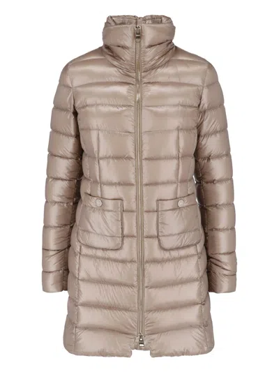 Herno Down-filled Puffer Jacket With Polyamide Lining In Brown