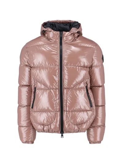 Herno Down-filled Quilted Jacket With Polyurethane-coated Shell In Brown