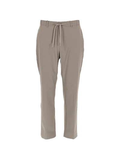 Herno Relaxed Fit Dove Trousers With Elastic Waist And Drawstring In Multi