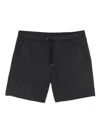 Herno Drawstring Black Polyamide Swim Shorts In Black