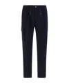 Herno Resort Cargo Trousers In Pure Cotton In Black