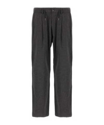 Herno Drawstring Casual Pants In Gray