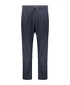 Herno Drawstring Side-pockets Trousers In Blue