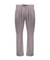 Herno Elegant Flared Trousers With Adjustable Belt In Gray