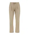 Herno Stretch Nylon Pant Inverted Pleats In Nude