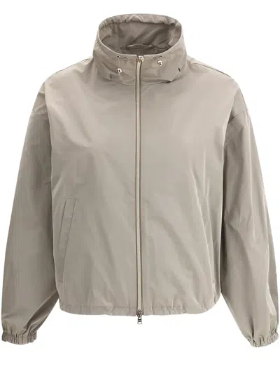 HERNO DRAWSTRING-COLLAR JACKET