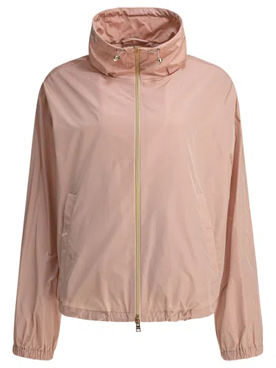 Herno Drawstring Collar Jacket In Pink