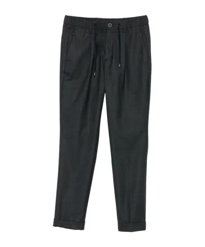 Herno Drawstring Cuffed Trousers In Black