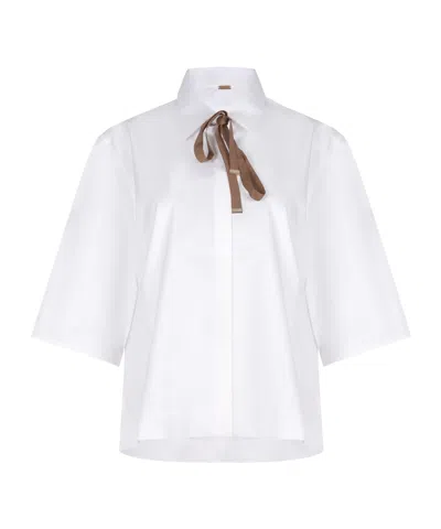 Herno Drawstring Detail Shirt In White