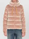 Herno Drawstring Detail Velvet-effect Jacket In Pink