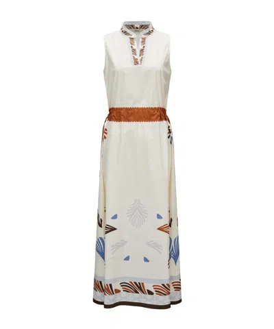 Herno Drawstring Dress In Multi