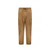 Herno Drawstring Elastic Waist Pants In Brown