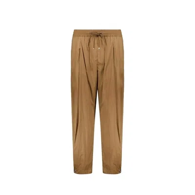 Herno Drawstring Elastic Waist Pants In Brown