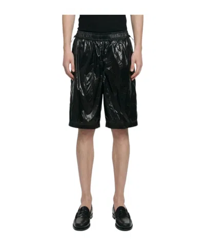 Herno Drawstring Elasticated-waistband Shorts In Black