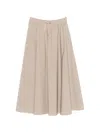 Herno Drawstring Flared Maxi Skirt In White