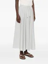 Herno Drawstring Flared Midi Skirt In White