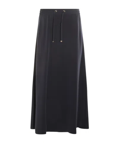 Herno Drawstring Flared Skirt In Black