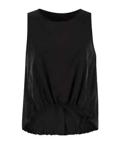 Herno Drawstring Hem Puffer Tank Top In Black