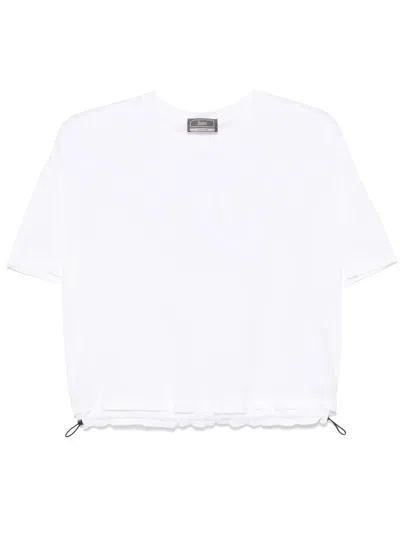 Herno Drawstring-hem T-shirt In White