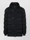 Herno Drawstring Hood Down Jacket In Black