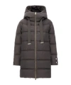 Herno A-line Down Jacket With Structured Hood In Gray