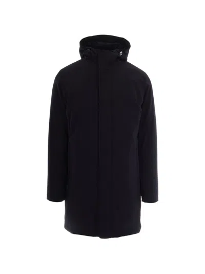 Herno Drawstring Hood Down Jacket In Black