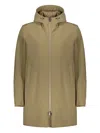 Herno Drawstring-hood Padded Coat In Green