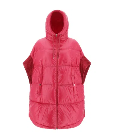 Herno Drawstring-hood Quilted Puffer Jacket In Pink